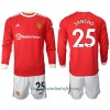 Conjunto (Camiseta+Pantalón Corto) Manga Larga Manchester United Jadon Sancho 25 Primera Equipación 2021/22 - Niño